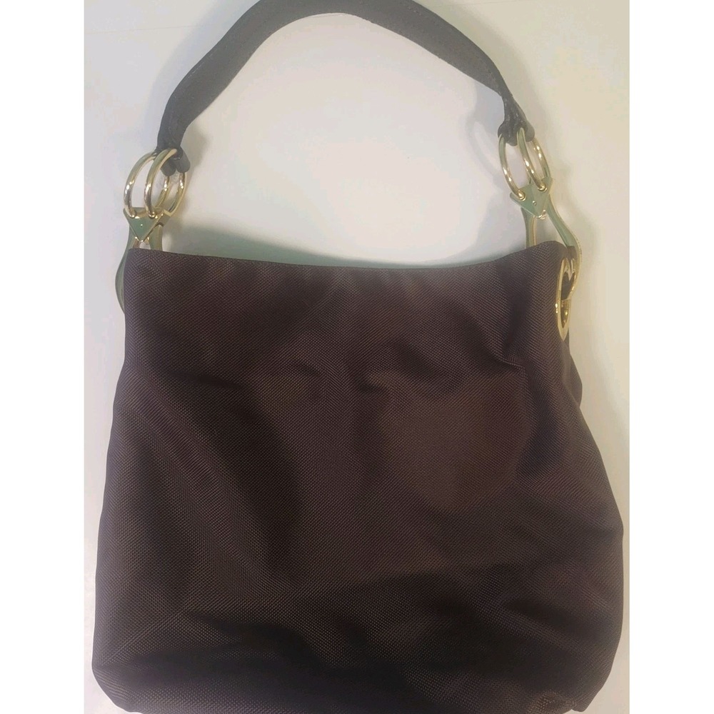 Jpk Paris 75 Vinyl Shoulder Bag Brown-Floral Inside Heavy Duty Straps‎